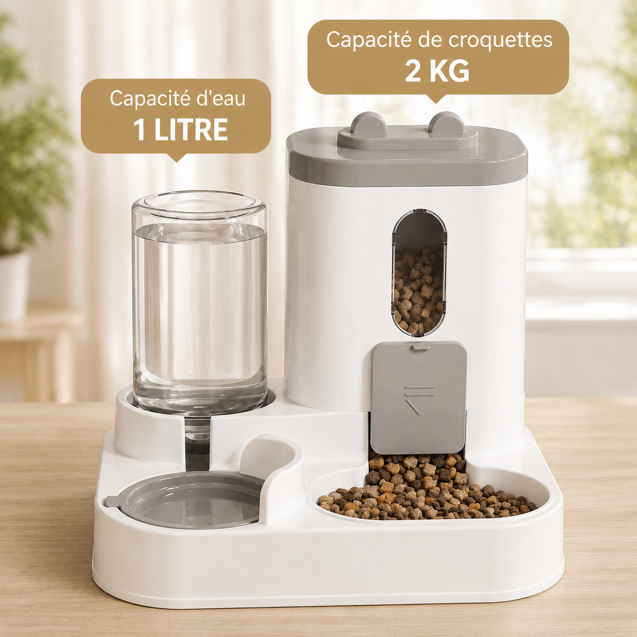 distributeur de croquettes pour chat