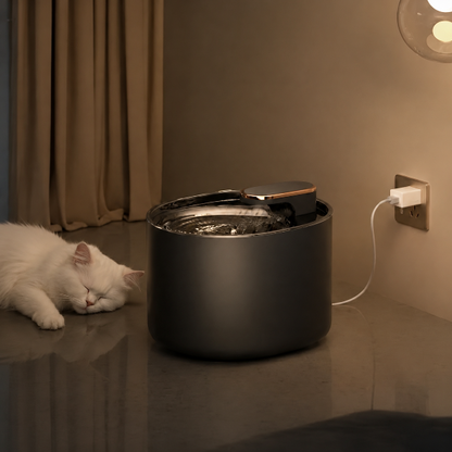 Fontaine à eau chat silencieuse à LED