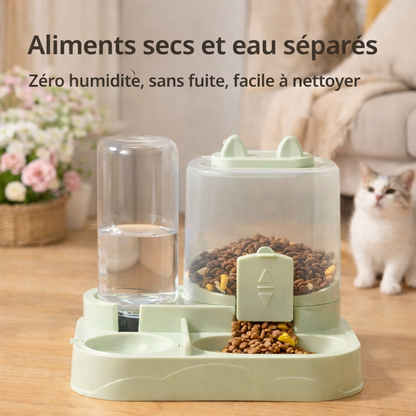 Distributeur à croquettes et eau