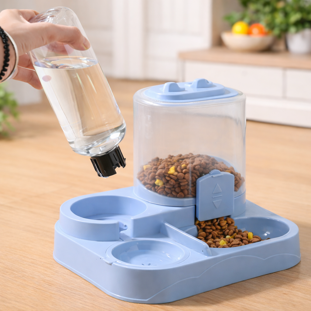 Distributeur à croquettes et eau