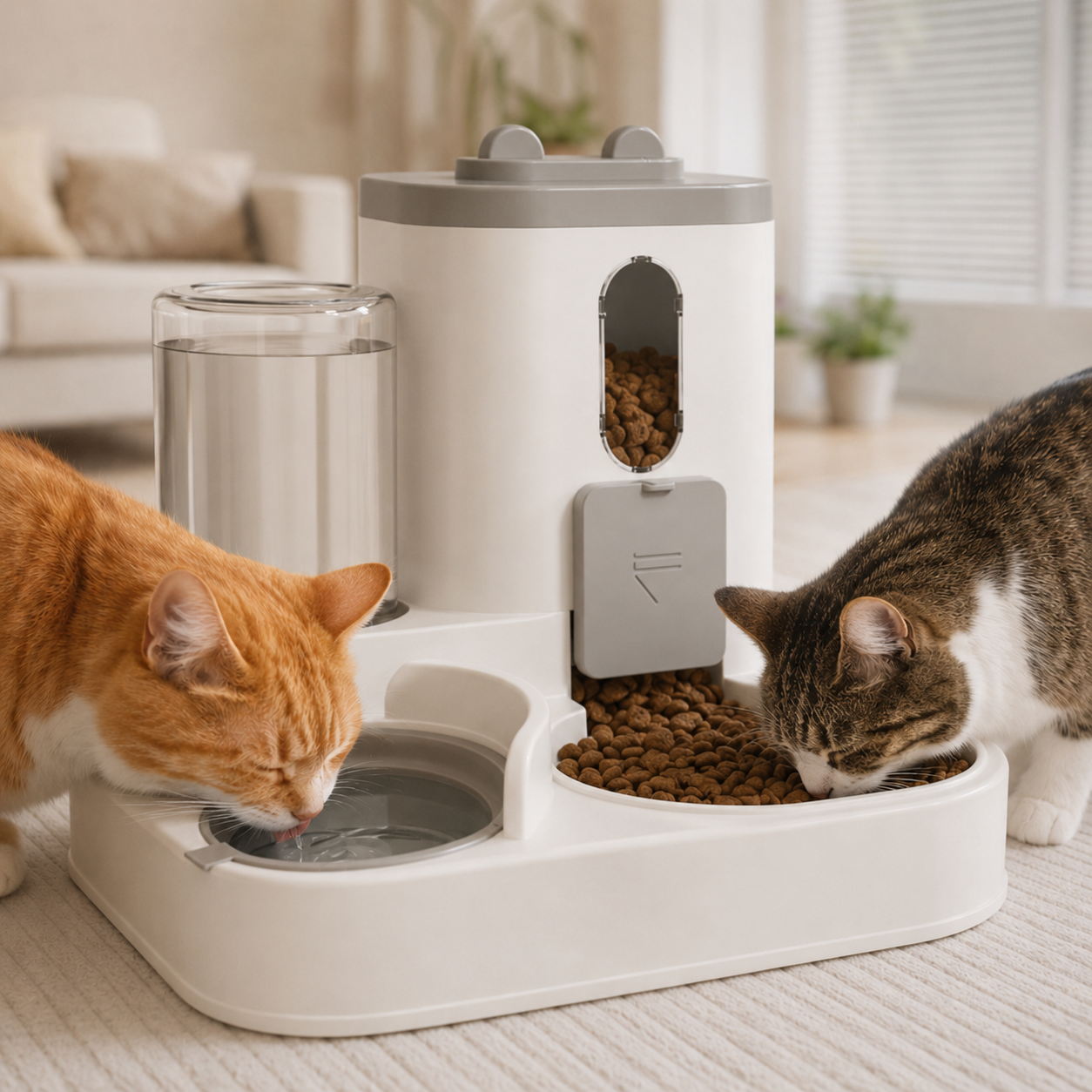 distributeur de croquettes pour chat