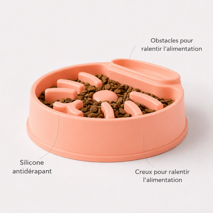 Gamelle anti glouton chat - Repas lent