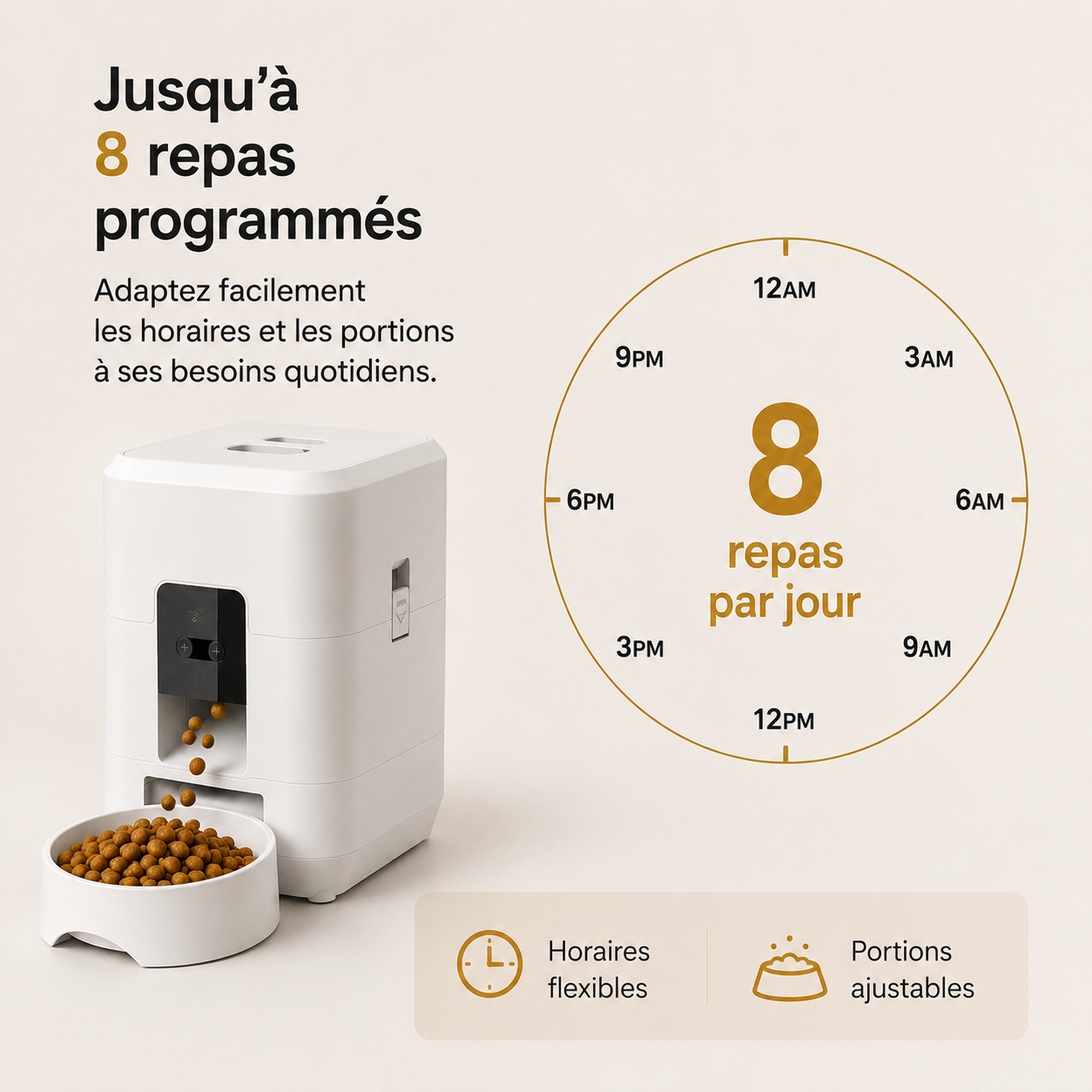 distributeur de croquettes automatique 