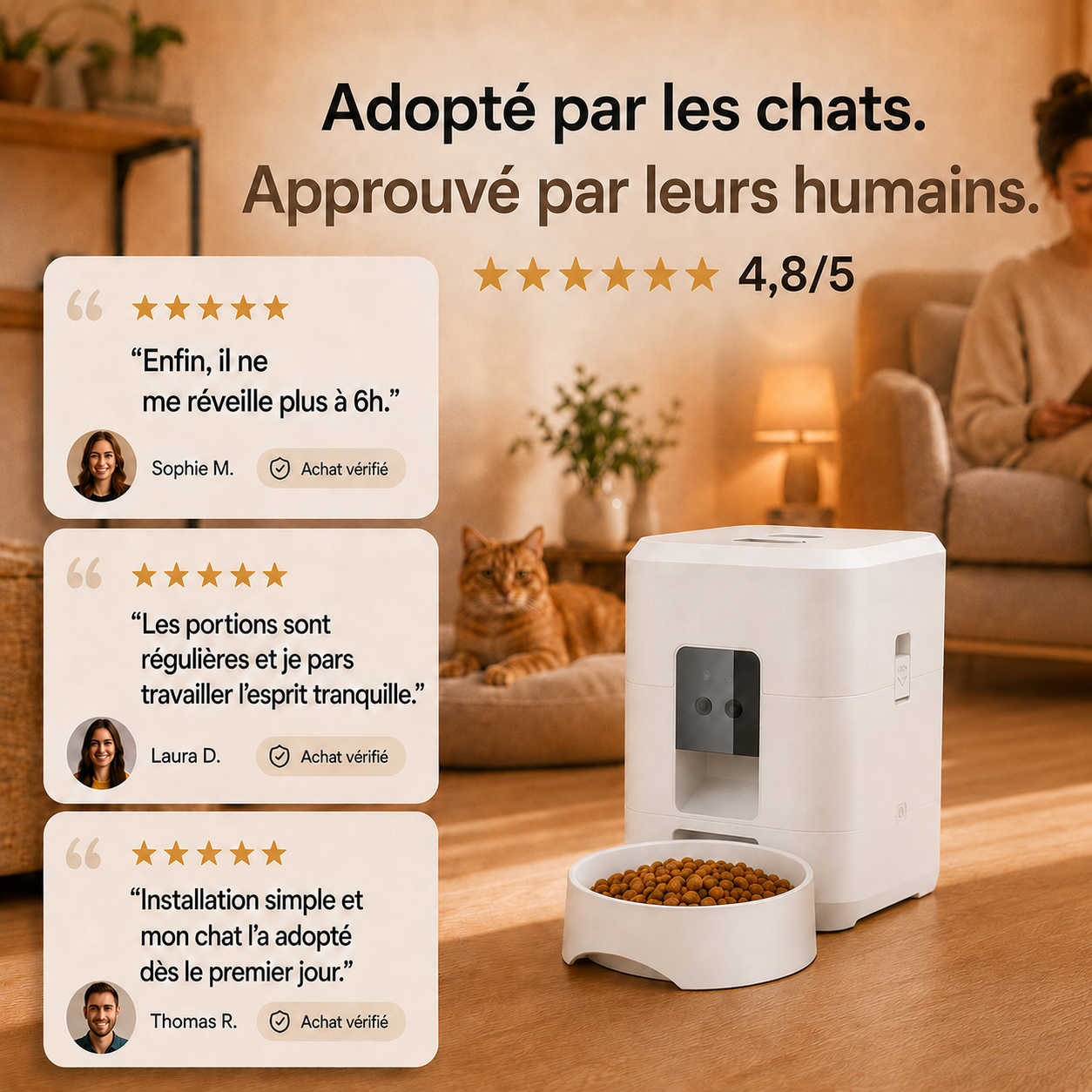 distributeur de croquettes automatique 