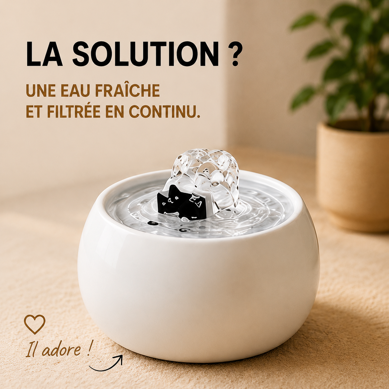 Fontaine à eau pour chat 
