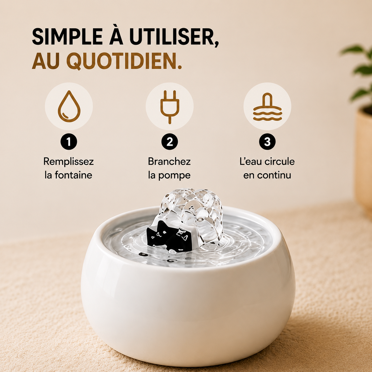 Fontaine à eau pour chat 