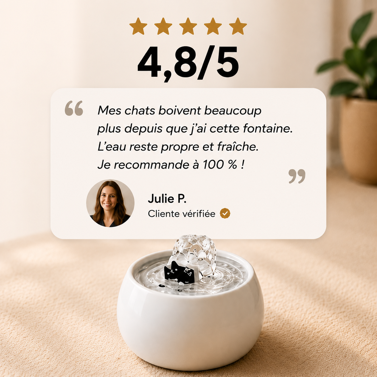 Fontaine à eau pour chat 