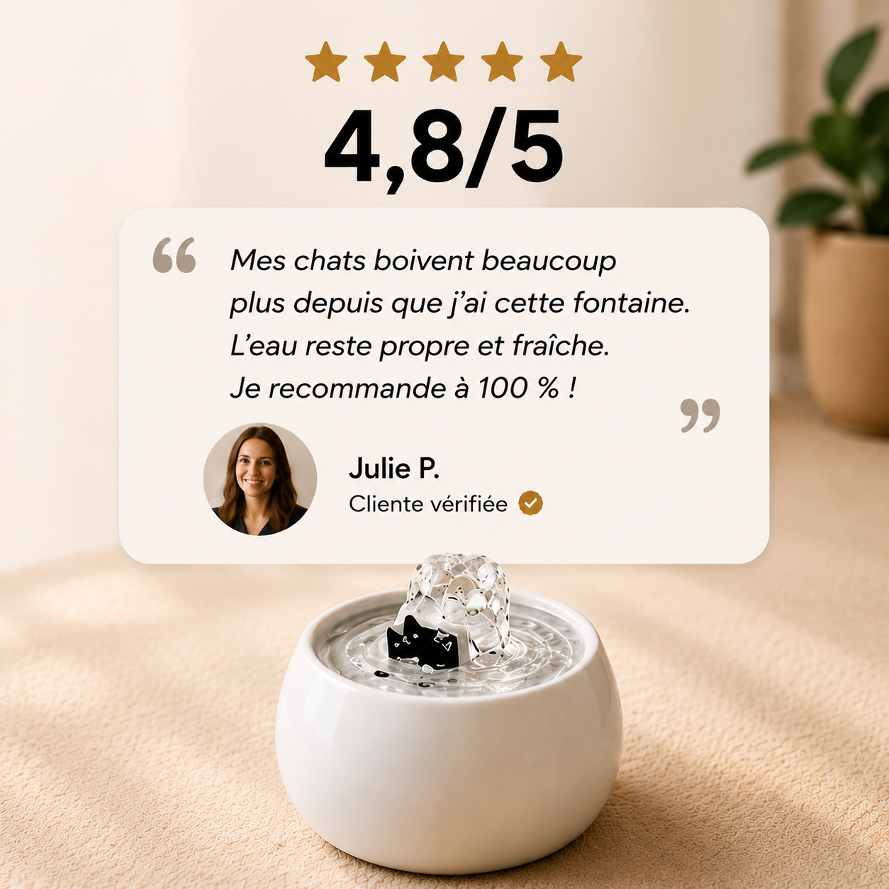 Fontaine à eau pour chat 