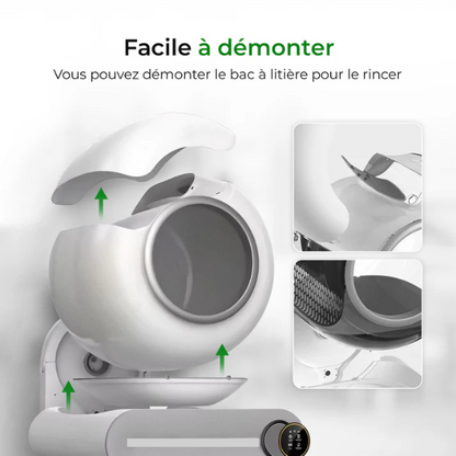 bac a litière autonettoyant