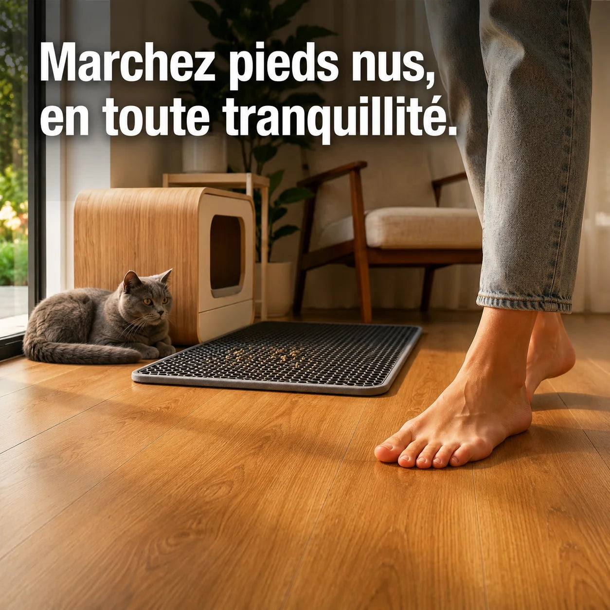 tapis de litière pour chat