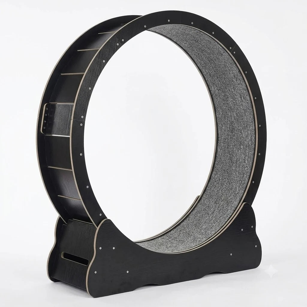 Roue pour chat XL — Le tapis de course silencieux en bois