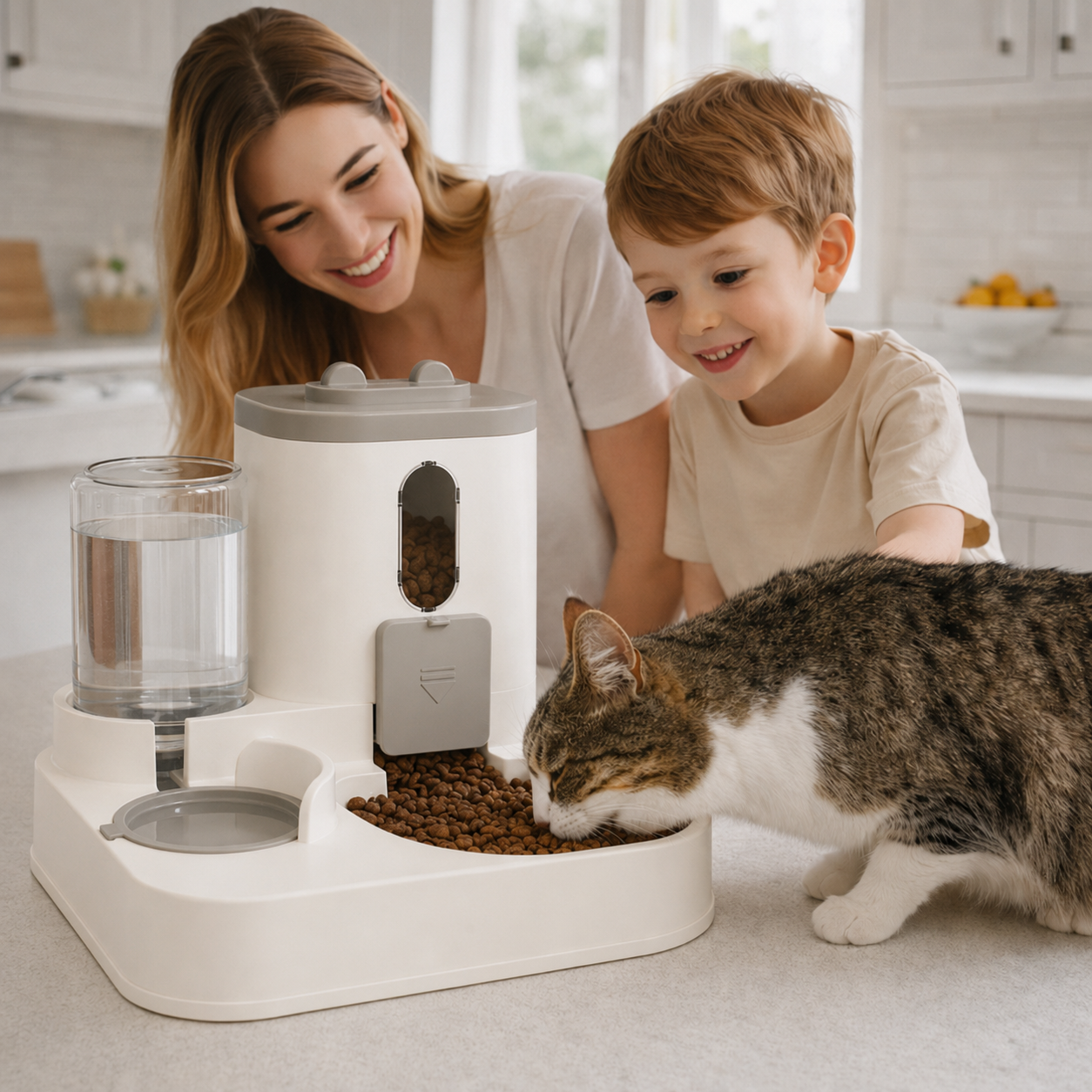 distributeur de croquettes pour chat