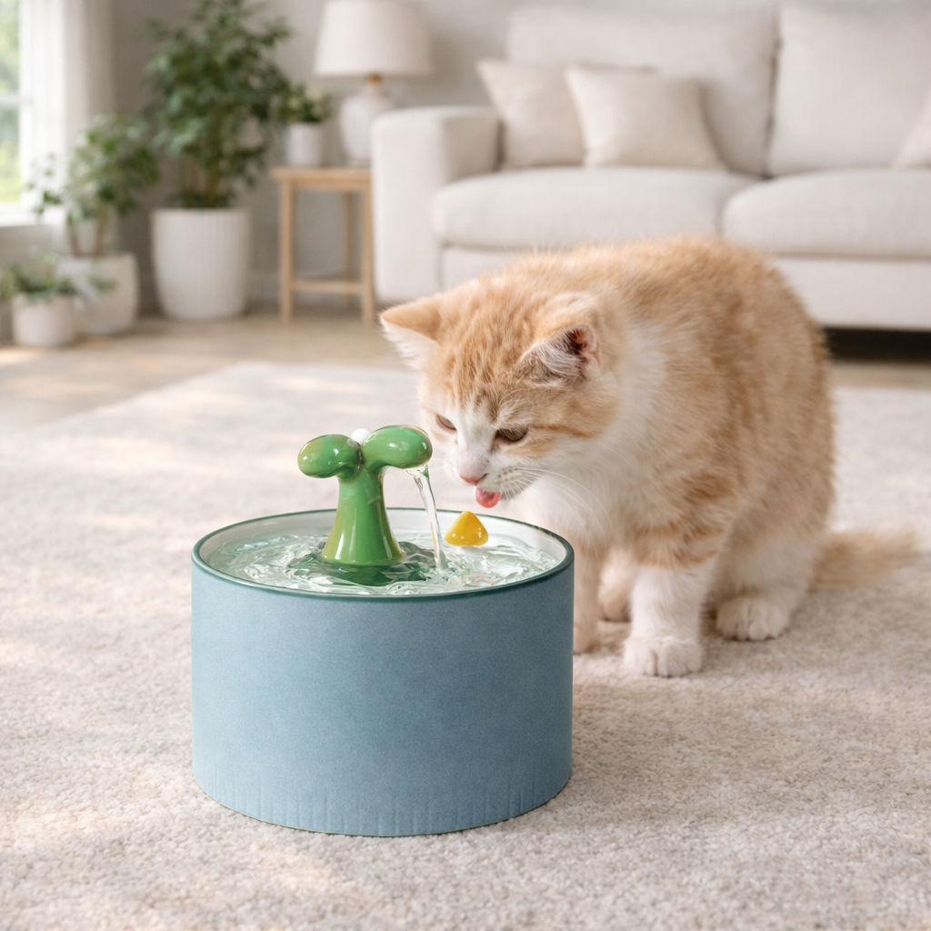 Fontaine à eau céramique pour chat Oasis