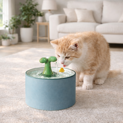 Fontaine à eau céramique pour chat Oasis