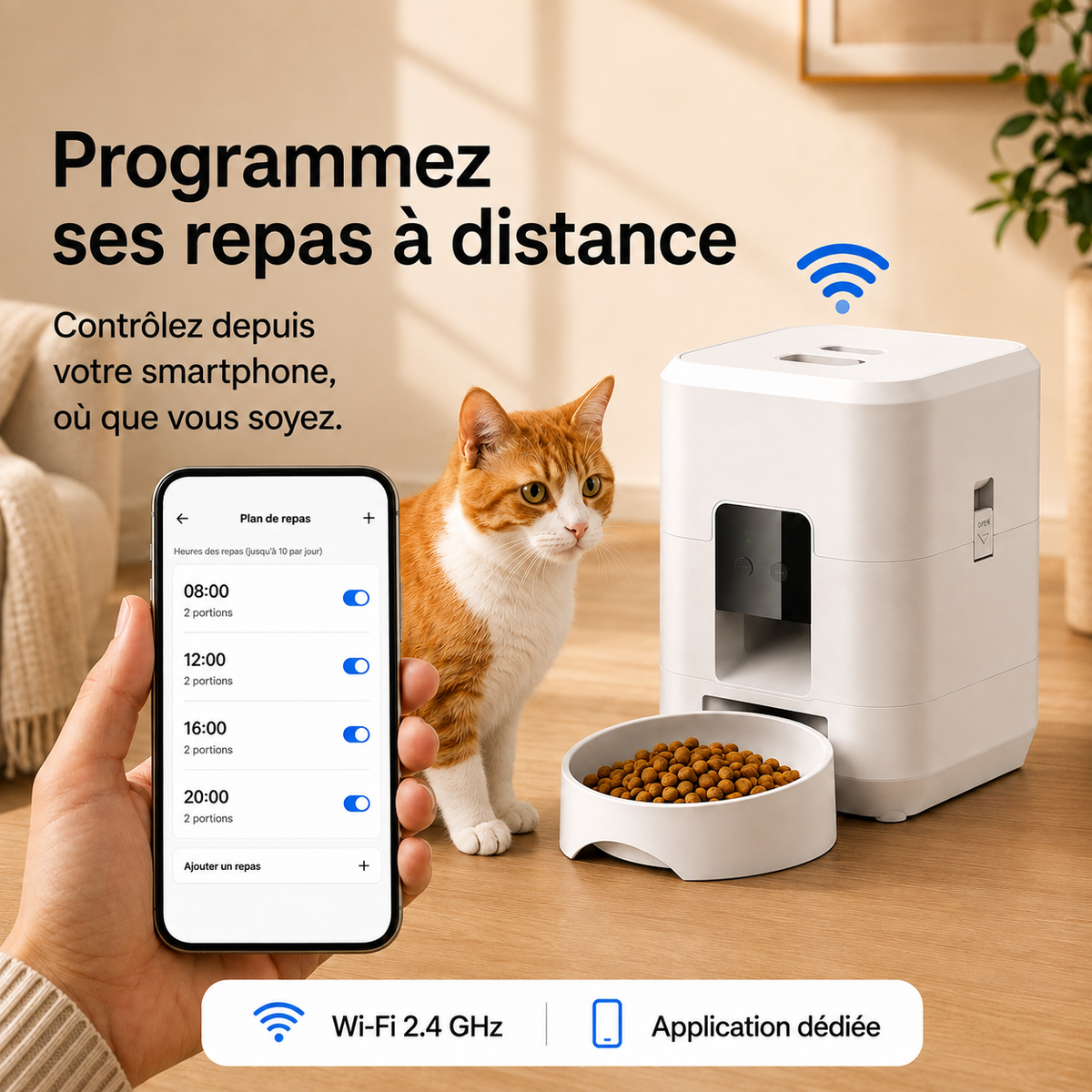Distributeur de croquettes intelligent