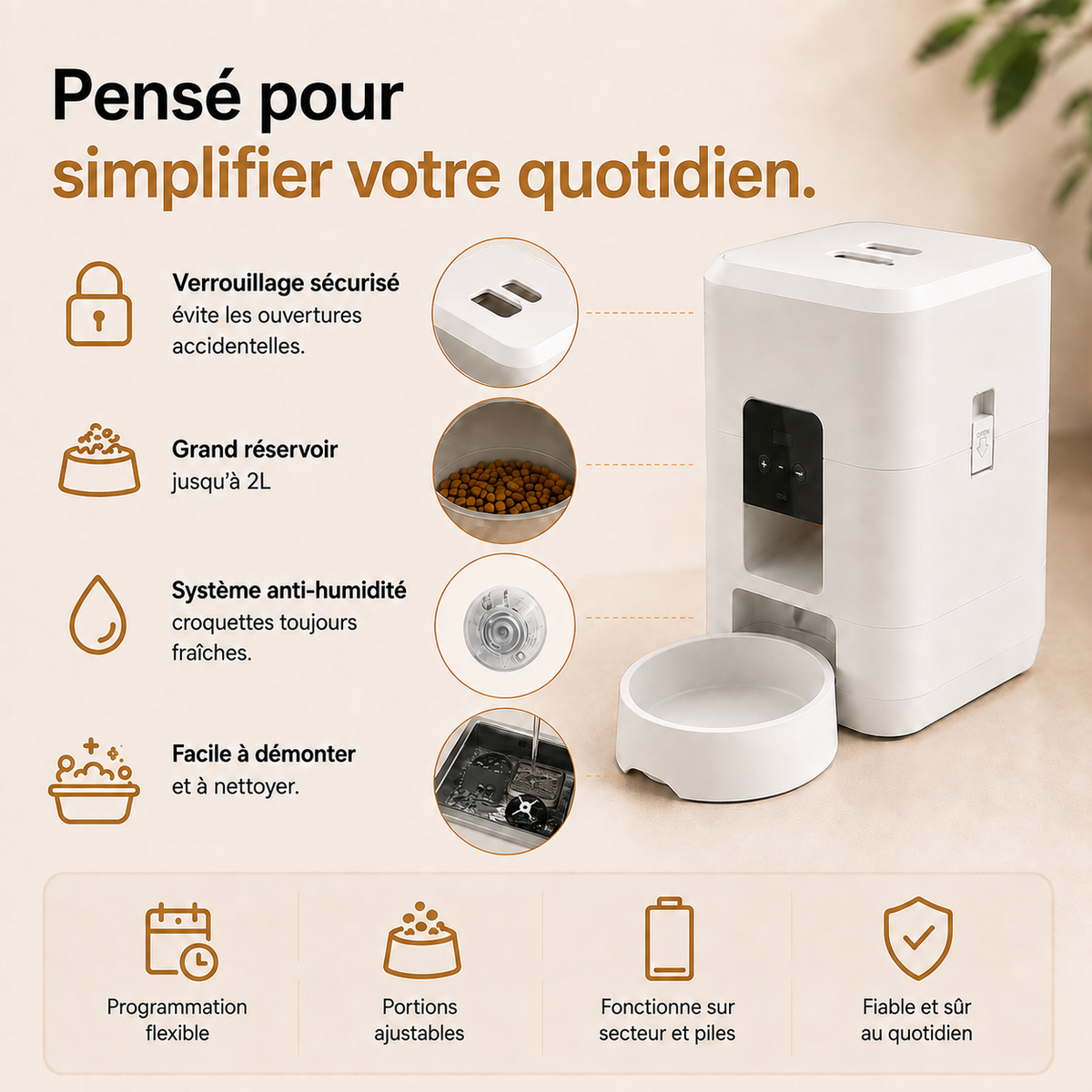 distributeur de croquettes automatique 