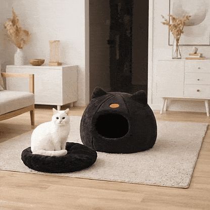 Niche pour Chat Réversible en Panier