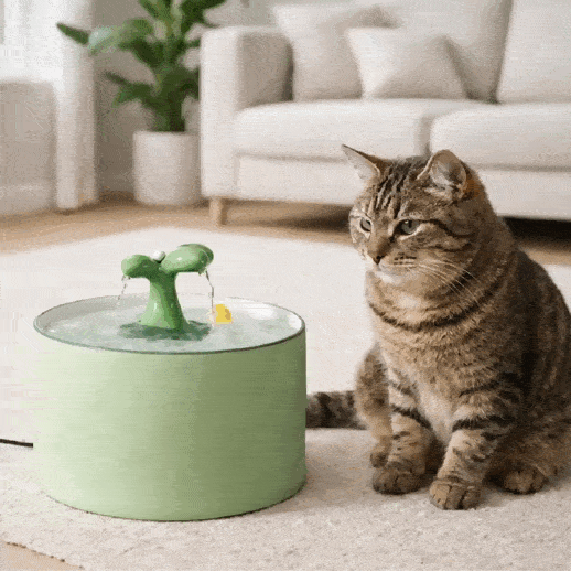 Fontaine à eau céramique pour chat Oasis