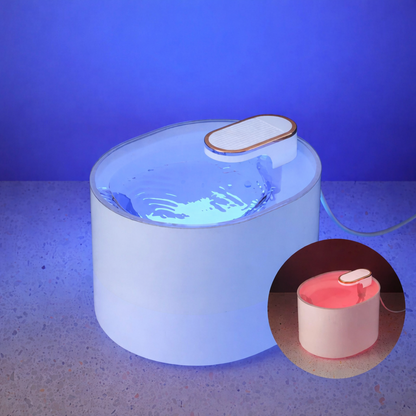Fontaine à eau chat silencieuse à LED