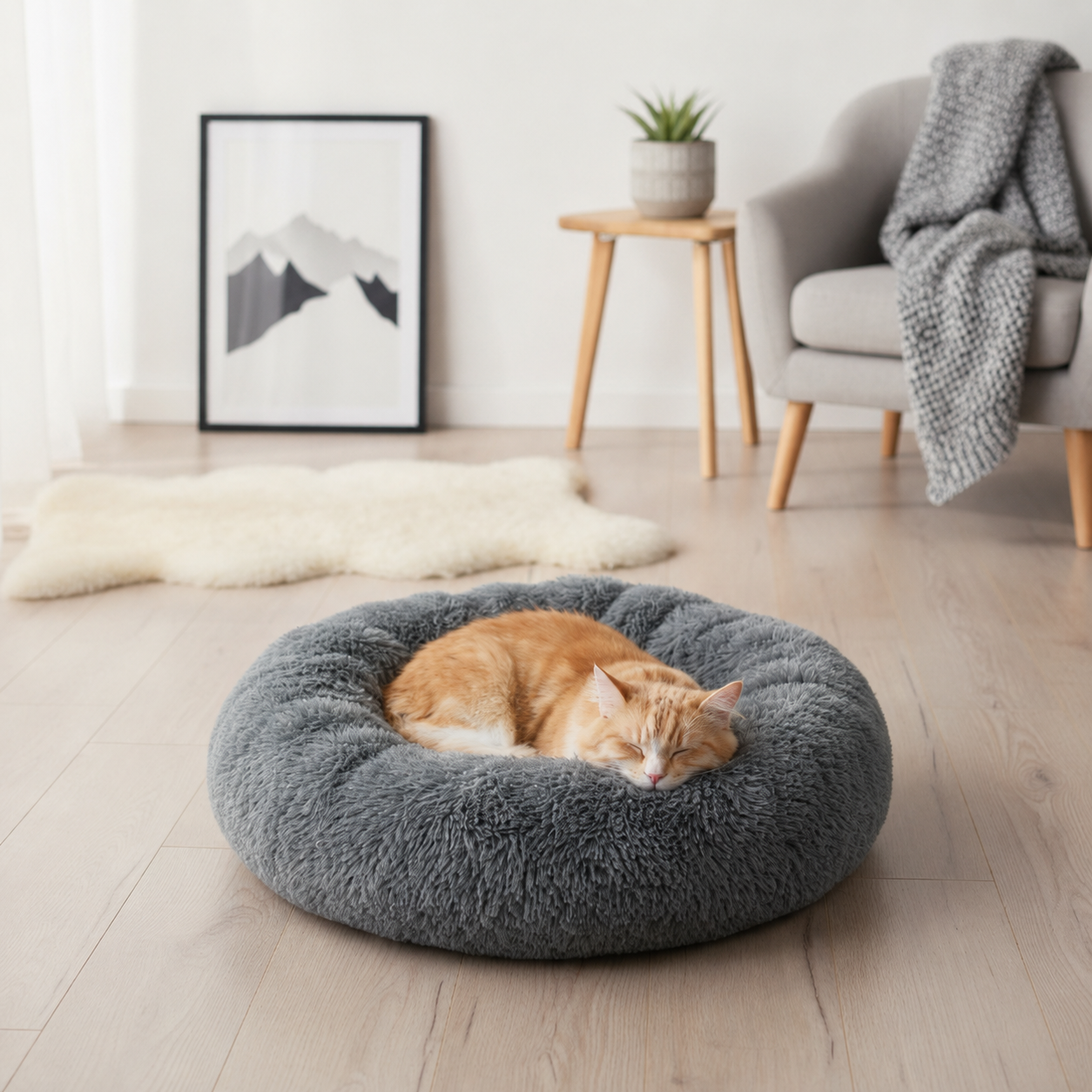Panier pour chat douillet